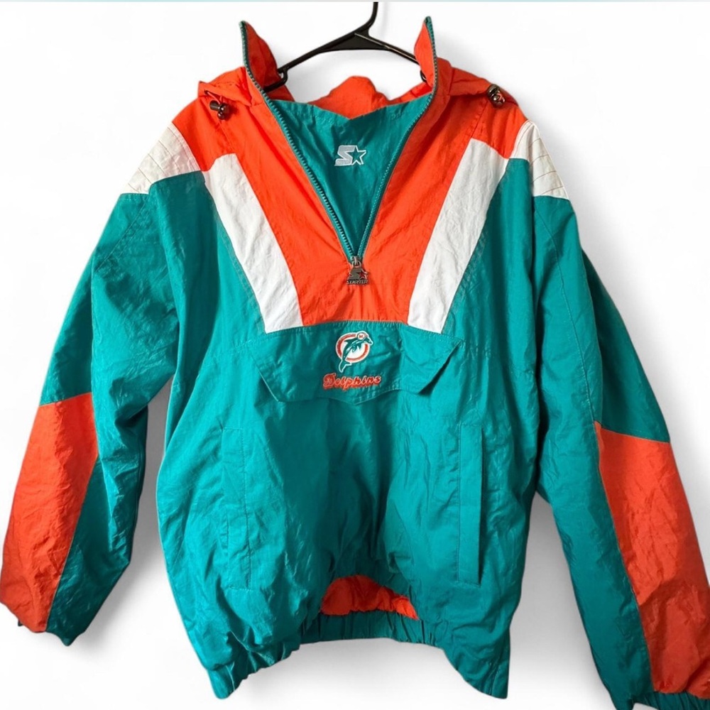 STARTER Teal and Orange Windbreaker Jacket